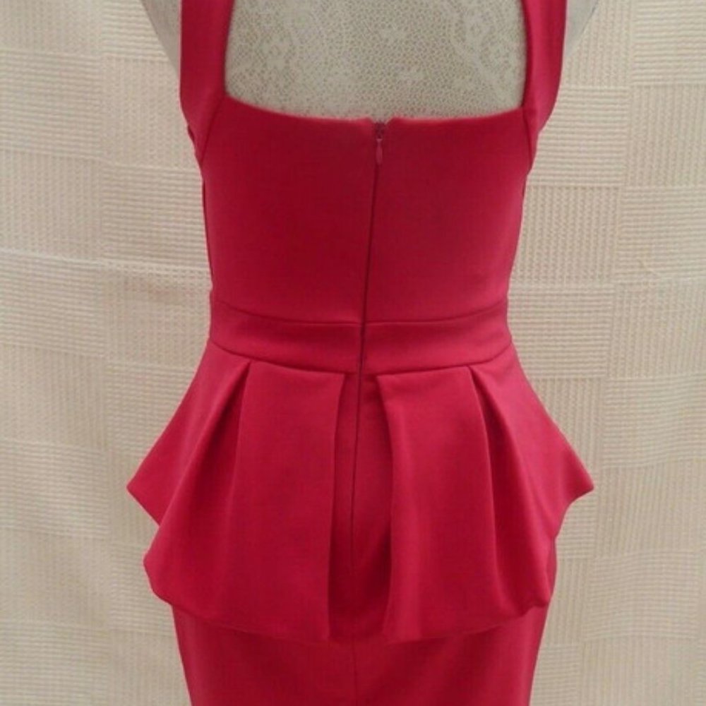 New Look Lost Society pink peplum waist dress Size 10 - Picture 4 of 6